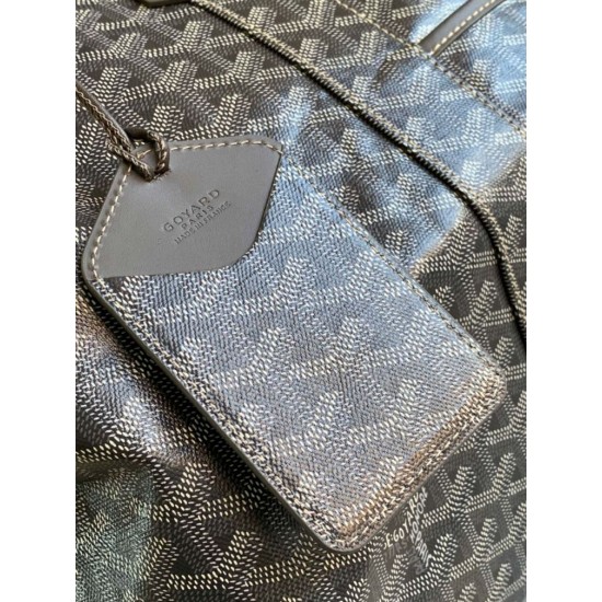 Replica Borsa da viaggio Goyard Boeing 55 Nero Imitazione Outlet Clone Premio Replica Borsa da viaggio Goyard Boeing 55 Nero False Online