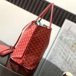 Premio Replica Borse tote Goyard Saint Louis PM/GM Spalmata Goyardine Rosso False Online