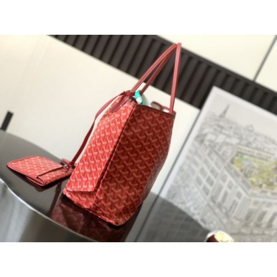 Premio Replica Borse tote Goyard Saint Louis PM/GM Spalmata Goyardine Rosso False Online