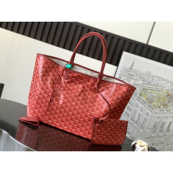 Premio Replica Borse tote Goyard Saint Louis PM/GM Spalmata Goyardine Rosso False Online