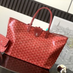 Premio Replica Borse tote Goyard Saint Louis PM/GM Spalmata Goyardine Rosso False Online