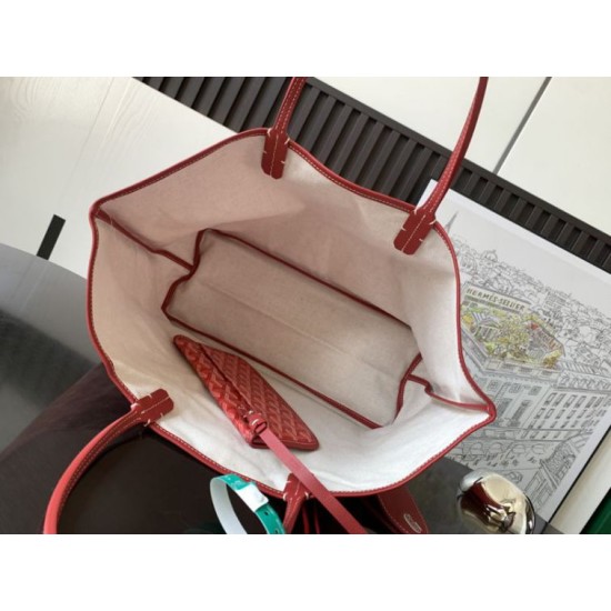 Premio Replica Borse tote Goyard Saint Louis PM/GM Spalmata Goyardine Rosso False Online