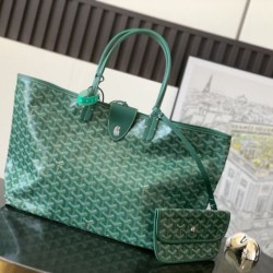 Premio Replica Borse tote Goyard Saint Louis PM/GM Spalmata Goyardine verde False Online