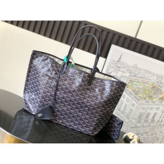 Premio Replica Borse tote Goyard Saint Louis PM/GM Spalmata Goyardine Nero False Online