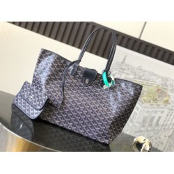 Premio Replica Borse tote Goyard Saint Louis PM/GM Spalmata Goyardine Nero False Online