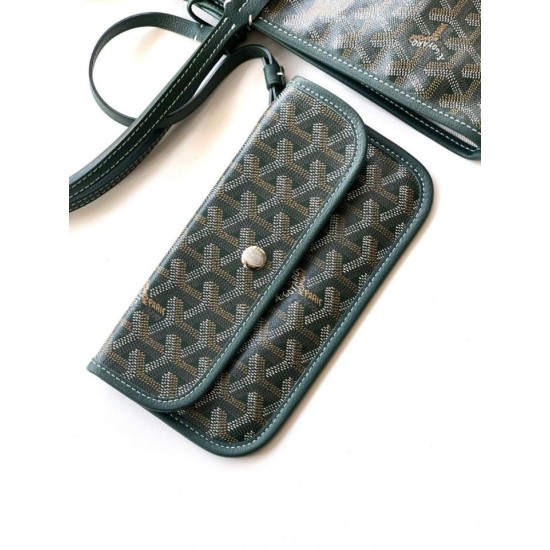 Premio Replica Borse tote Goyard Saint Louis PM/GM Spalmata Goyardine verde False Online