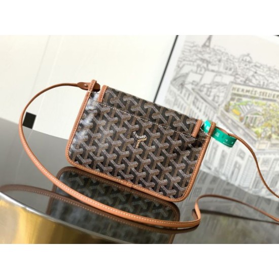 Premio Replica Pochette Goyard Plumet con iniziali Marrone False Online