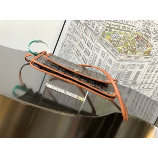 Premio Replica Pochette Goyard Plumet con iniziali Marrone False Online