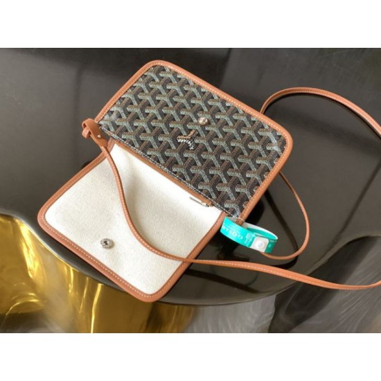 Premio Replica Pochette Goyard Plumet con iniziali Marrone False Online