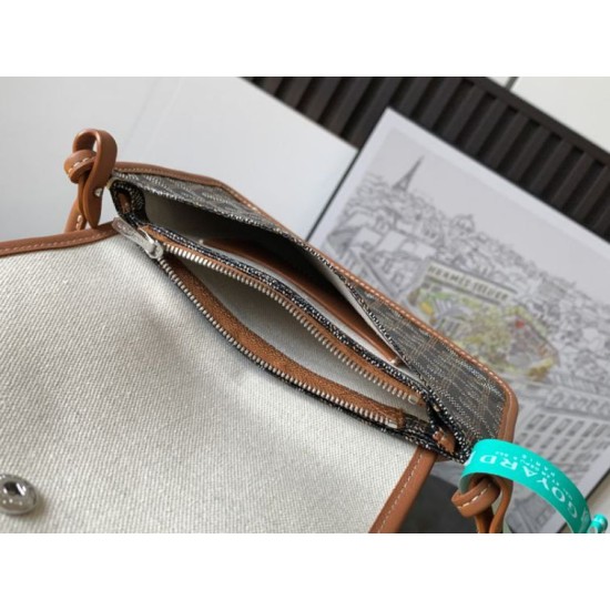 Premio Replica Pochette Goyard Plumet con iniziali Marrone False Online