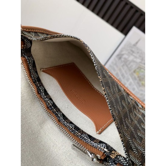Premio Replica Pochette Goyard Plumet con iniziali Marrone False Online