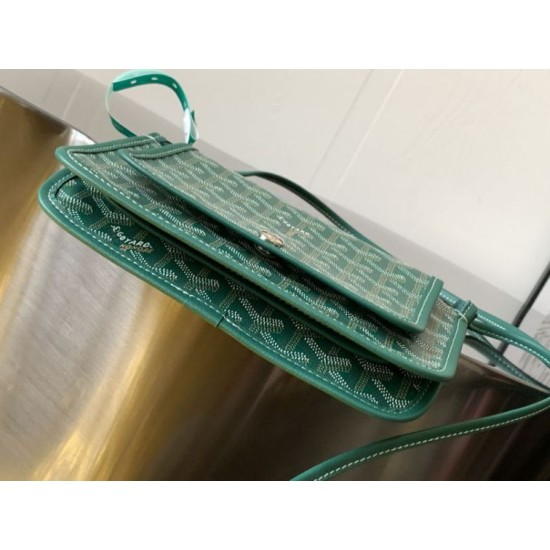Premio Replica Pochette Goyard Plumet con iniziali Verde False Online