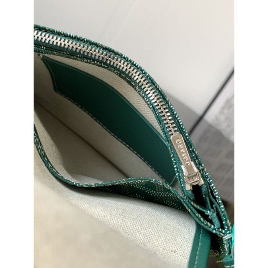 Premio Replica Pochette Goyard Plumet con iniziali Verde False Online