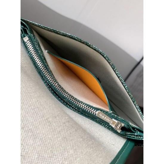 Premio Replica Pochette Goyard Plumet con iniziali Verde False Online