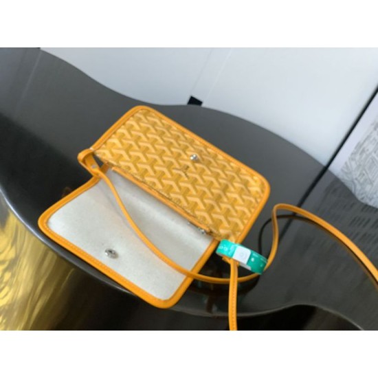 Premio Replica Pochette Goyard Plumet con iniziali Giallo False Online