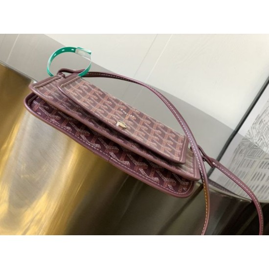 Premio Replica Pochette Goyard Plumet con iniziali Bordeaux False Online