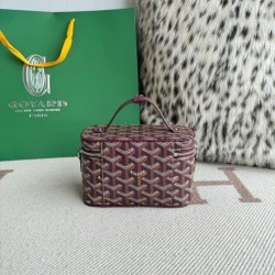 Premio Replica Borsa per il trucco Goyard Nano Muse Vanity Bordeaux False Online