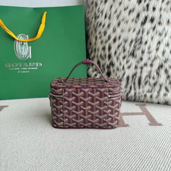 Premio Replica Borsa per il trucco Goyard Nano Muse Vanity Bordeaux False Online
