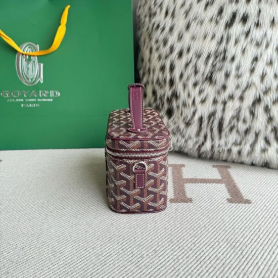 Premio Replica Borsa per il trucco Goyard Nano Muse Vanity Bordeaux False Online