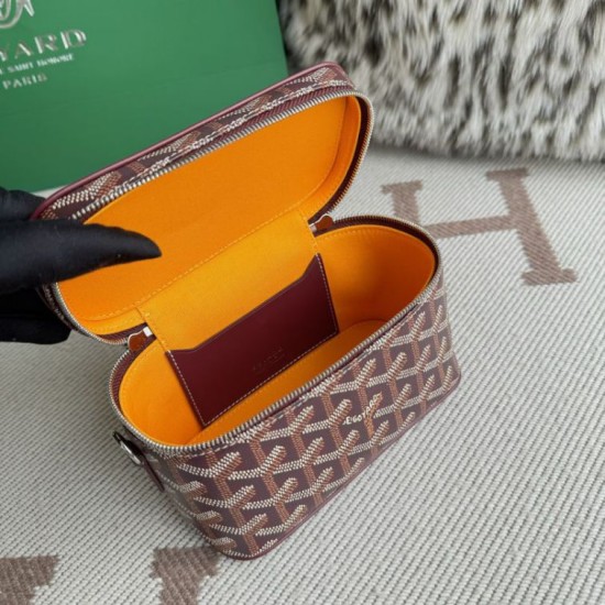 Premio Replica Borsa per il trucco Goyard Nano Muse Vanity Bordeaux False Online