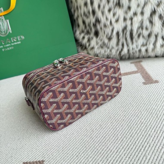Premio Replica Borsa per il trucco Goyard Nano Muse Vanity Bordeaux False Online