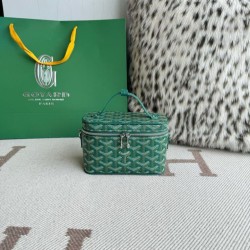 Premio Replica Borsa per il trucco Goyard Nano Muse Vanity Verde False Online