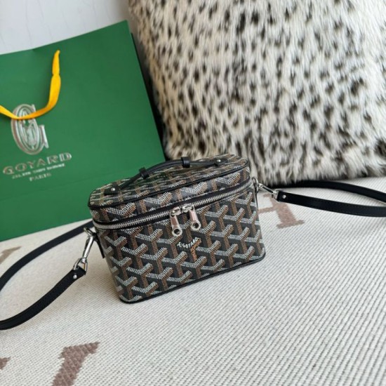 Premio Replica Borsa per il trucco Goyard Nano Muse Vanity Nero False Online