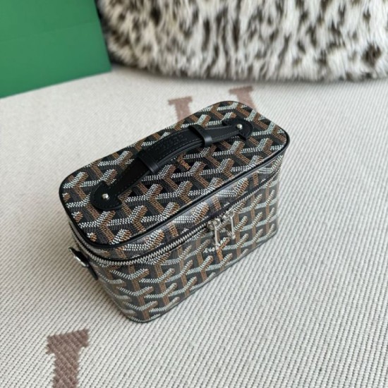 Premio Replica Borsa per il trucco Goyard Nano Muse Vanity Nero False Online