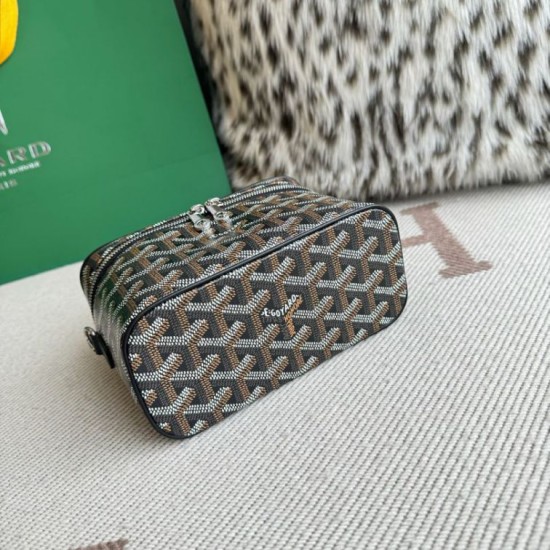 Premio Replica Borsa per il trucco Goyard Nano Muse Vanity Nero False Online