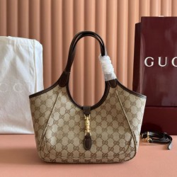 Premio Repliche Borsa tote piccola Gucci Mercato 866646 tela GG marrone Imitazione Outlet Online