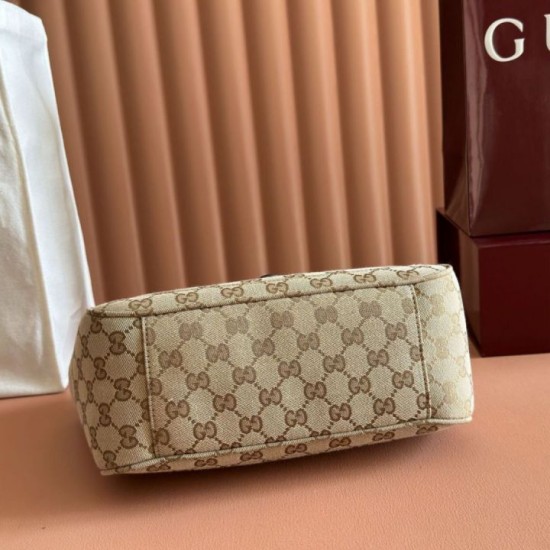 Premio Repliche Borsa tote piccola Gucci Mercato 866646 tela GG marrone Imitazione Outlet Online