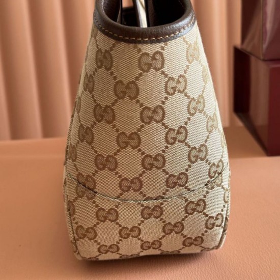 Premio Repliche Borsa tote piccola Gucci Mercato 866646 tela GG marrone Imitazione Outlet Online