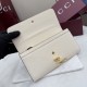 Premio Repliche Portafoglio continentale Gucci Half Horsebit 848791 Bianco Imitazione Outlet Online