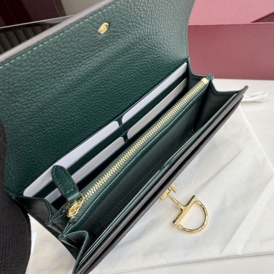 Premio Repliche Portafoglio continentale Gucci Half Horsebit 848791 Verde Imitazione Outlet Online
