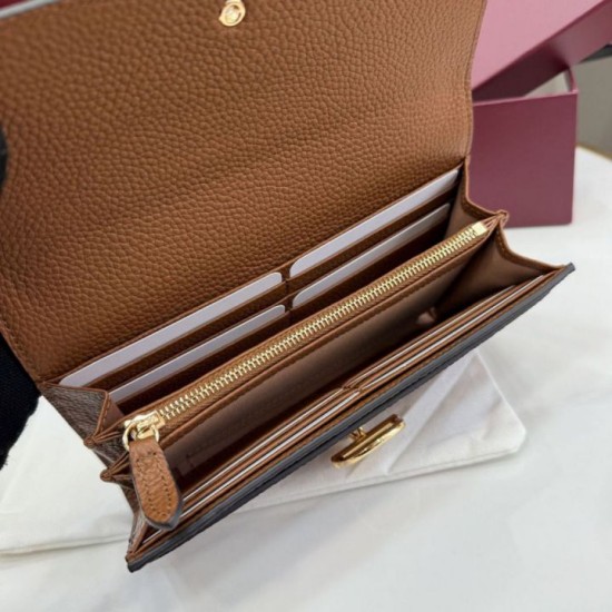 Premio Repliche Portafoglio continentale Gucci Half Horsebit 848791 Marrone Imitazione Outlet Online