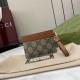 Premio Repliche Porta carte Gucci GG Emblem con cinturino 819121 Marrone Imitazione Outlet Online