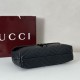Premio Repliche Borsa a tracolla grande Gucci GG Marmont 850659 Nero Imitazione Outlet Online
