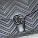 Premio Repliche Borsa a tracolla grande Gucci GG Marmont 850659 Nero Imitazione Outlet Online