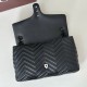 Premio Repliche Borsa a tracolla grande Gucci GG Marmont 850659 Nero Imitazione Outlet Online