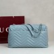 Premio Repliche Borsa a tracolla grande Gucci GG Marmont 850659 Blu Imitazione Outlet Online