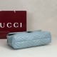 Premio Repliche Borsa a tracolla grande Gucci GG Marmont 850659 Blu Imitazione Outlet Online