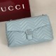 Premio Repliche Borsa a tracolla grande Gucci GG Marmont 850659 Blu Imitazione Outlet Online