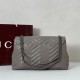 Premio Repliche Borsa a tracolla grande Gucci GG Marmont 850659 Grigio Imitazione Outlet Online