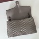 Premio Repliche Borsa a tracolla grande Gucci GG Marmont 850659 Grigio Imitazione Outlet Online