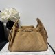 Premio Repliche Borsa a mano Chanel 25 Mini trapuntata AS5631 scamosciata marrone Imitazione Outlet Online
