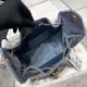 Premio Repliche Borsa a mano Chanel 25 Mini trapuntata AS5631 scamosciata Blu Imitazione Outlet Online