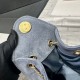 Premio Repliche Borsa a mano Chanel 25 Mini trapuntata AS5631 scamosciata Blu Imitazione Outlet Online