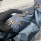 Premio Repliche Borsa a mano Chanel 25 Mini trapuntata AS5631 scamosciata Blu Imitazione Outlet Online