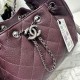 Premio Repliche Borsa Chanel 25S Hobo AS5293 pelle di vitello grana viola Imitazione Outlet Online