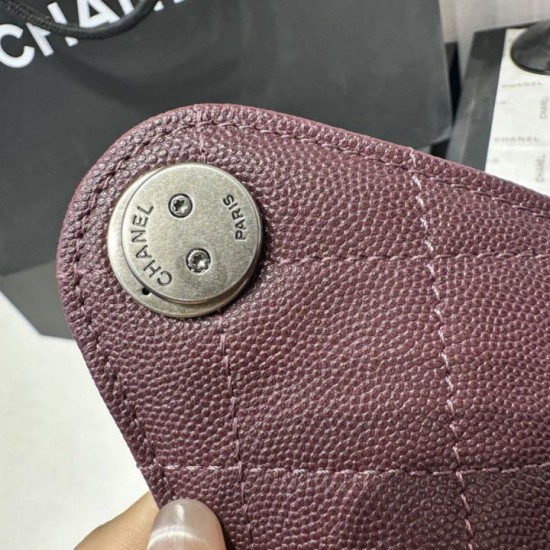 Premio Repliche Borsa Chanel 25S Hobo AS5293 pelle di vitello grana viola Imitazione Outlet Online